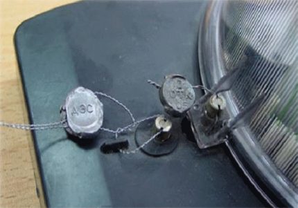 Looddichting voor elektrische meter