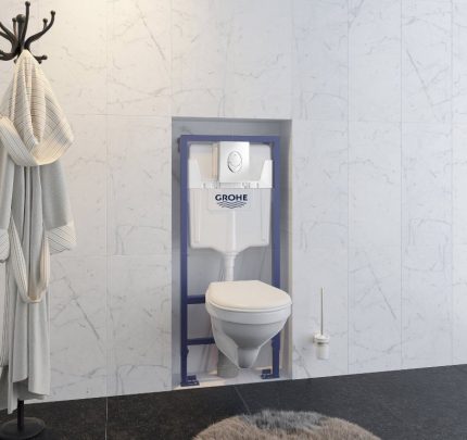 Complete set apparaat voor hangend toilet