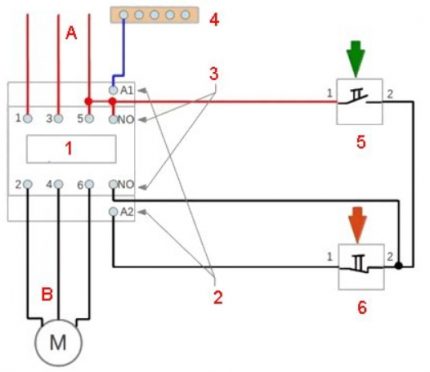 Mga diagram ng kable para sa electromagnetic starter