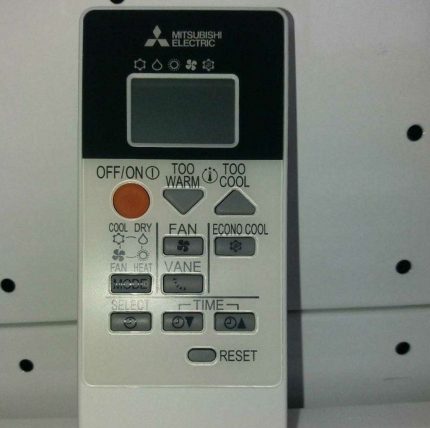 Air conditioner control panel