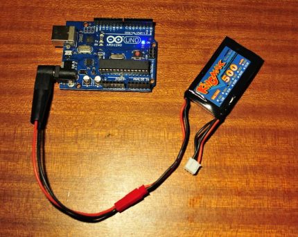Arduino werkt op batterijen