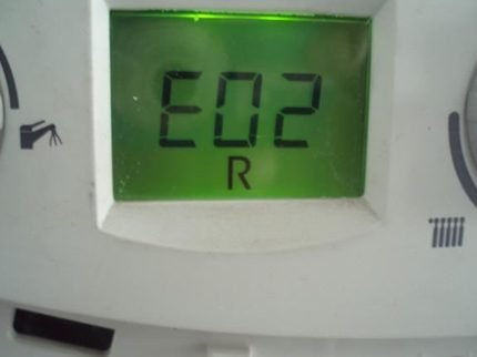 Baxi E02 Error Code