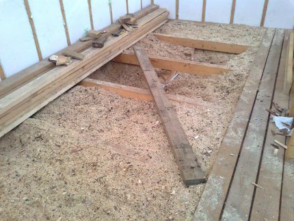 Sawdust bilang pagkakabukod para sa sahig