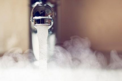 Hot water spill