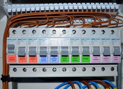 Automatyczne maszyny w panelu elektrycznym do ochrony sieci
