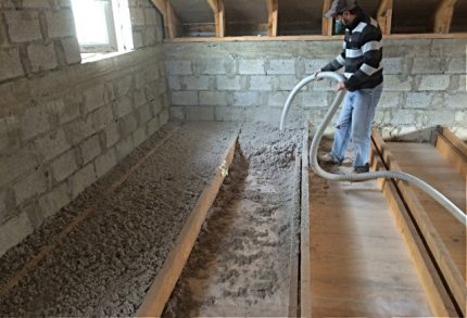 Ecological insulation of the ceiling