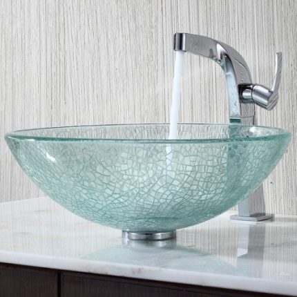 Mini lavabo en verre