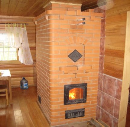Brick oven in the interior