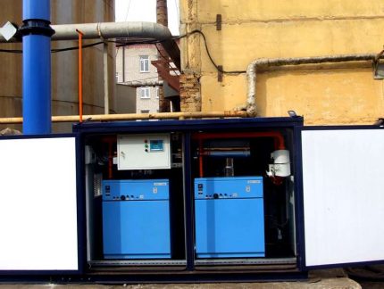 Twin gas panlabas na boiler