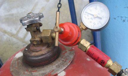 Propaan versnellingsbak met manometer
