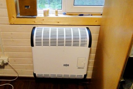 Convecteur à gaz à l'intérieur