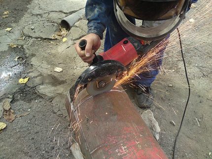 Gedeelte van een gasontvanger met een molen