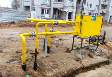 Gasinstallatie voor het leveren van MKD