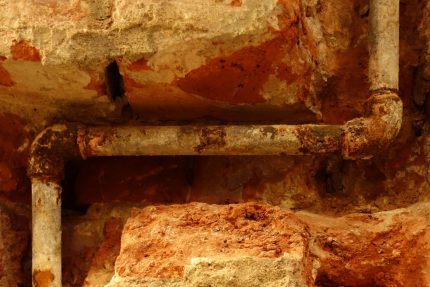 Rusty gas pipes