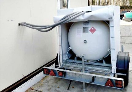 Mobiele gastank van 600 l