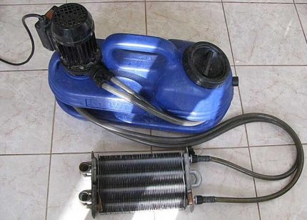 Spoelen van warmtewisselaar