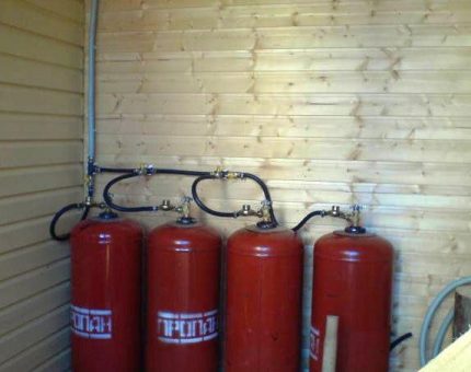 Batterie de bouteille de gaz