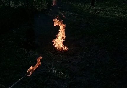 Verbrandende gasresten