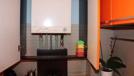 Plaatsing van een gasketel in de keuken