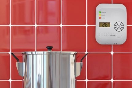 Voorbeeld installatie gassensor