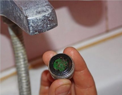 Mixer mesh verstopping