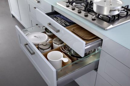 Keuken onder de kachel