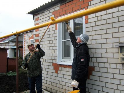 Gasleiding op straat