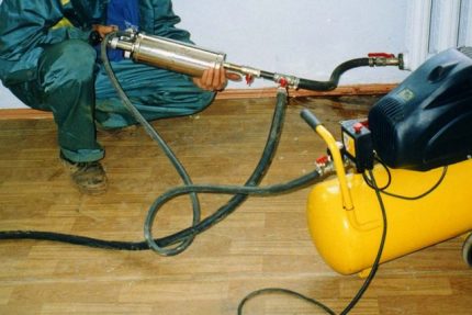 Hydropneumatische verwarmingsspoeling