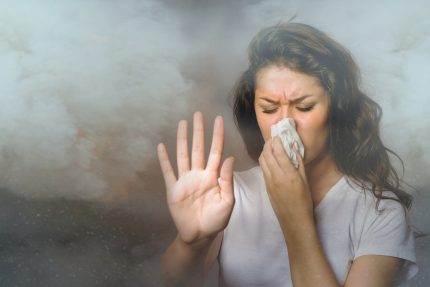 Mùi gas trong căn hộ.