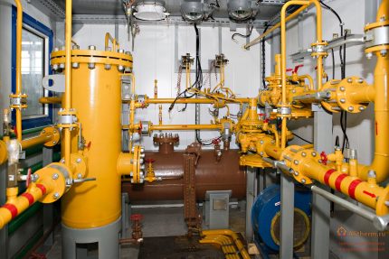 Gas system ng isang pasilidad sa paggawa
