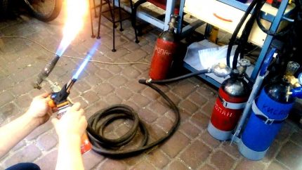 Gas burner sa pagpapatakbo
