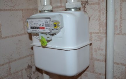 Compteur de gaz dans l'appartement