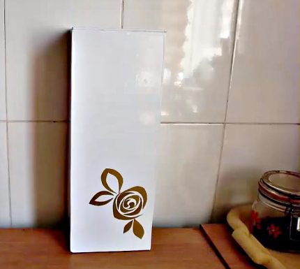Boîte de comptoir en panneaux de fibres