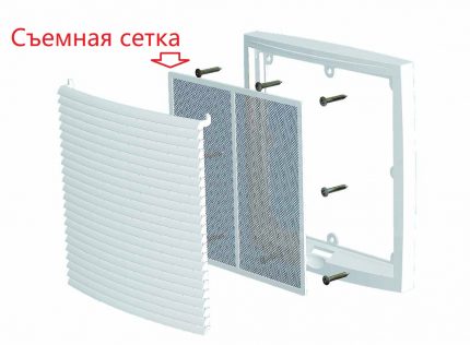 Ventilatierooster van mesh