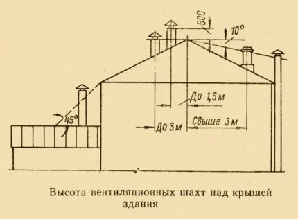 Standards for vent outlet heights