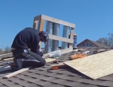 The construction of the ventilation duct frame