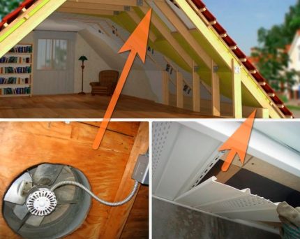 Mga pagpipilian sa bentilasyon para sa gamit sa attic sa bahay