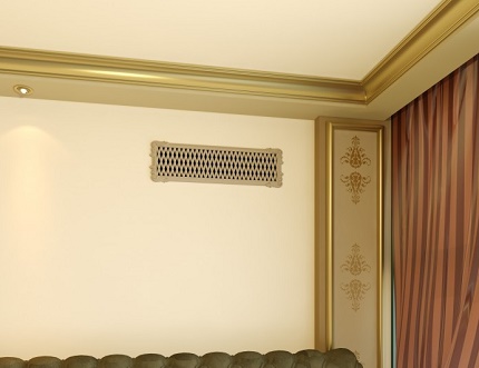 Kanaalventilatie achter een valse muur