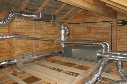 Supply ventilation equipped with filters