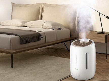 Ultrasonic humidifier in the interior