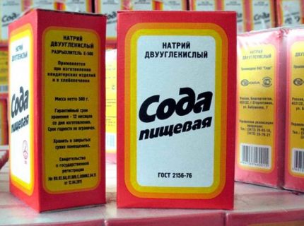 Baking soda in packs