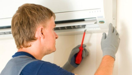Diagnostics of the air conditioner Panasonic