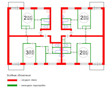 Plan piętra budynku mieszkalnego