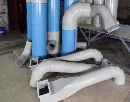 Conduits d'air de différentes formes