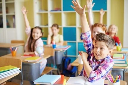 Children in a lesson at school