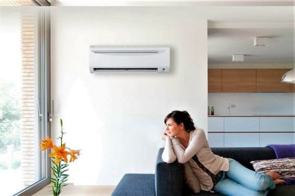 Climatisation linéaire dans le salon